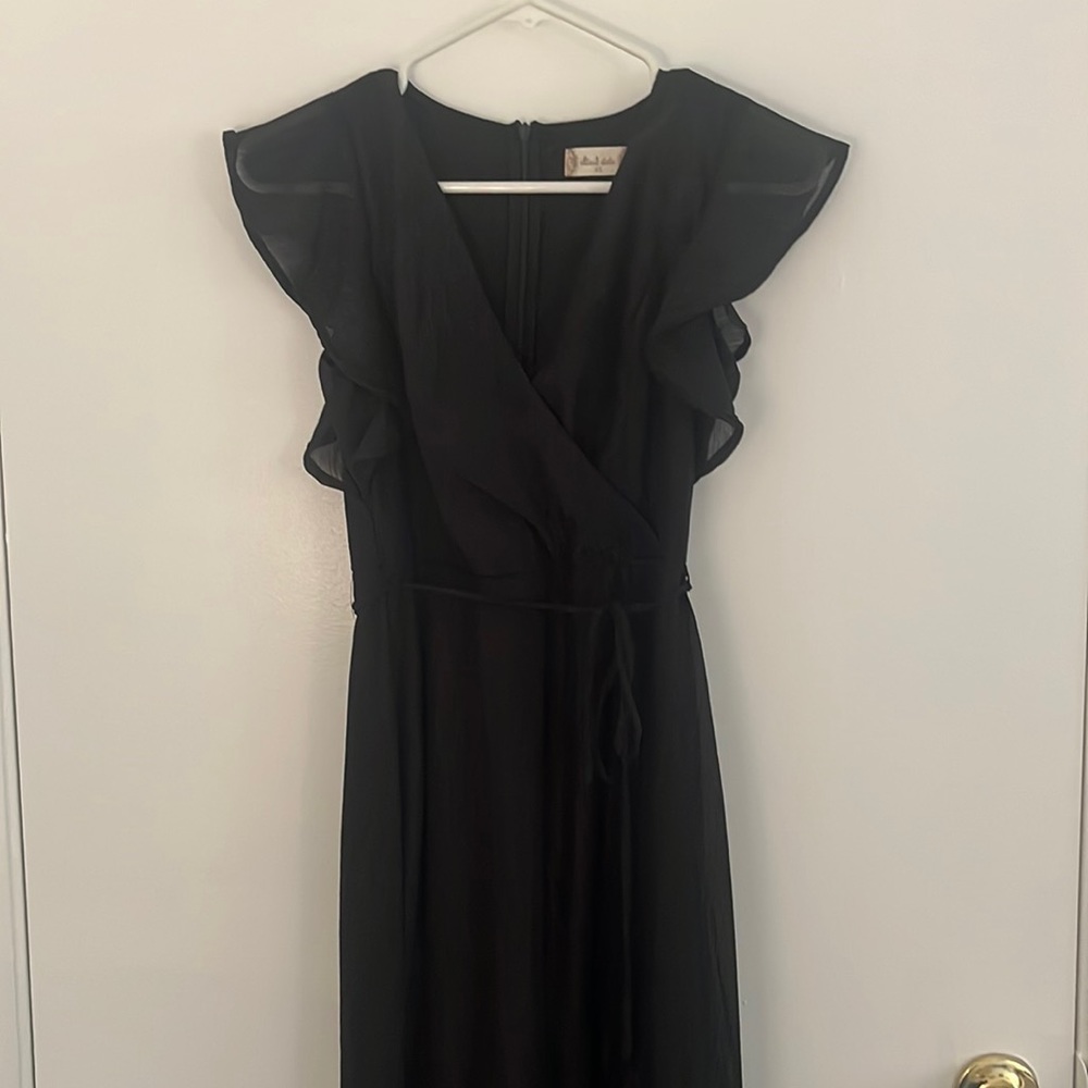 Black with Gold Shimmer High Low Alter’d State Dress